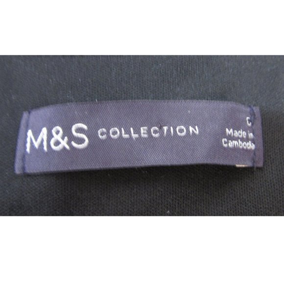 M&S Gold & Black Blouse Women Size 4 Sequin Top Metallic Dinner Date Dance Party - Picture 2 of 8